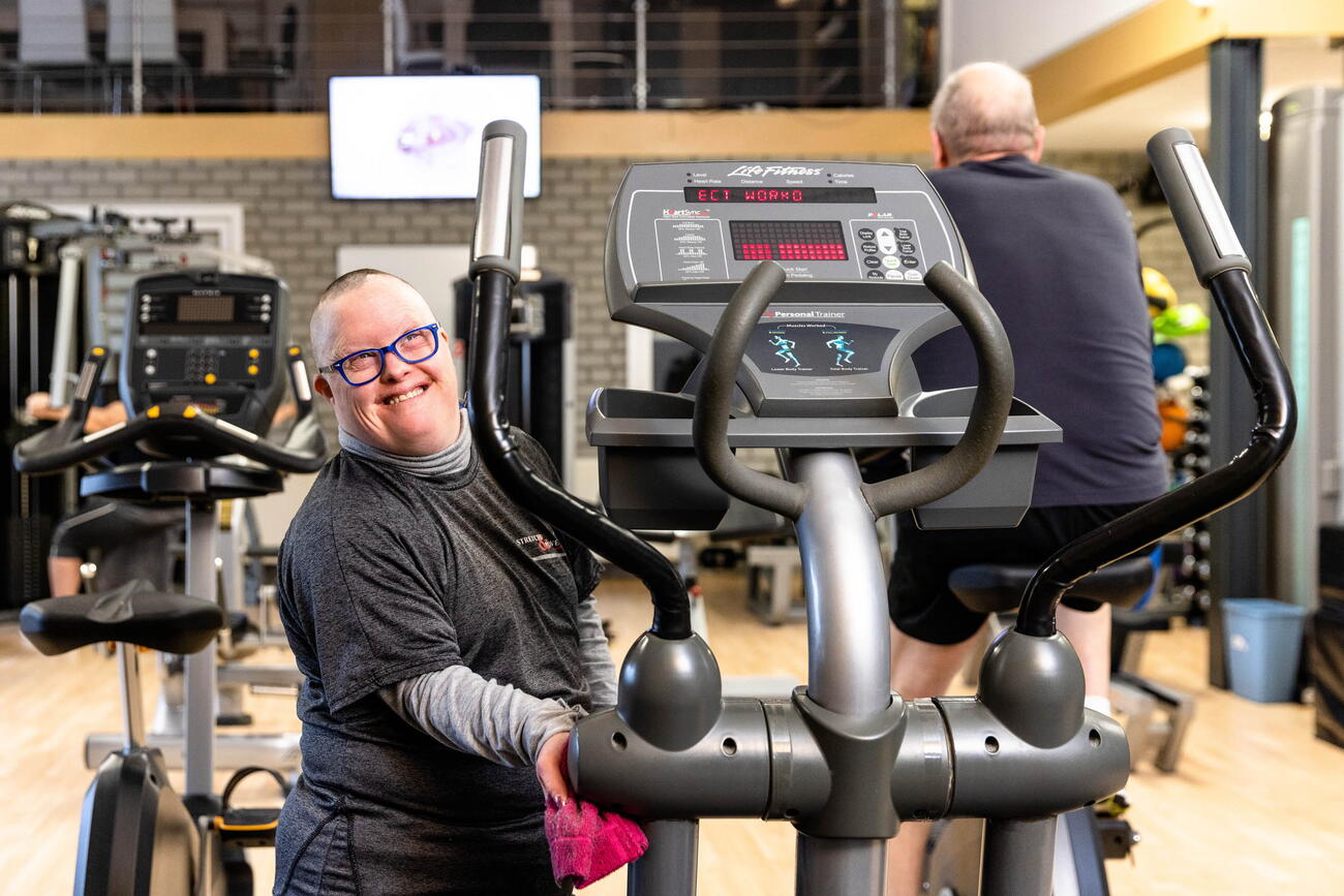 Gonnie in de sportclub