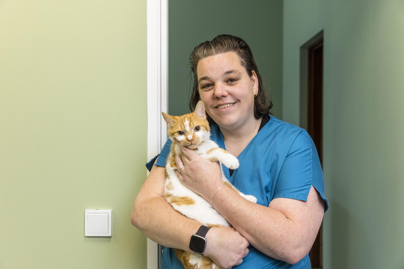 vienna met een kat